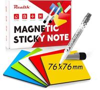 Realth Etiquetas Magnéticas de Borrado en Seco 76 mm x 76 mm, 20 Pcs