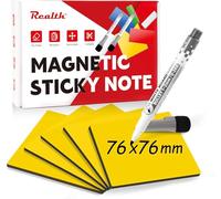 Realth Etiquetas Magnéticas de Borrado en Seco 76 mm x 76 mm, 20 Pcs