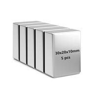 Realth Imanes de Neodimio fuertes Imanes para Pizarra rectangulares de tierras Paquete de 5 para nevera Puerta de ducha Almacén Trabajo u oficina Proyecto de ciencia Enseñanza Artesanía DIY (MC728)