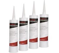 Realth Junta de Silicona para Motor | Negra -4 x 368g | Alta Temperatura | Resistencia al Aceite | Sellador de Silicona Multipropósito para Puertas de Automóviles, Parabrisas y Motores