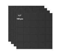 Realth Magnéticas Autoadhesivas Cuadrado 100 PCS 30mm x 30mm Despegar y pegar con reverso adhesivo para Manualidades con refrigeradores de cocina (MDS30100)