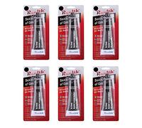 Realth Silicona Selladora Gasket Maker Paquete de 6 Alta Temperatura RTV 3.53oz Ultra Negro Resistente al Aceite Junta Brida de Alta para reparación de máquinas de Motocicletas automotrices(SG529)