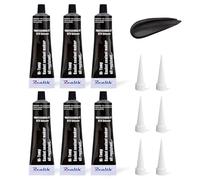 Realth Silicona Selladora Gasket Maker Paquete de 6 Alta Temperatura RTV 3.53oz Ultra Negro Resistente al Aceite Junta Brida de Alta para reparación de máquinas de Motocicletas automotrices(SG529)