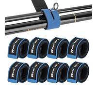 Realure 8 Piezas Caña de Pescar Funda Caña Pescar Velcro Correa Ajustable Neopreno Corbata Correa Elástica Caña de Pescar Corbatas para Cañas de Pescar (Azul)