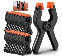 Realure Abrazaderas de Resorte, Pinzas de Clips, Abrazaderas de sujeción con resorte mandíbulas giratorias,con amplia apertura de mordaza, para fondo de fotografía, Carpintería (25Pcs-2 Pulgadas)