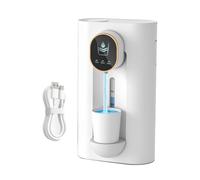 reamhome Dispensador de enjuague bucal para baño, 540 ml, dispensador automático de enjuague bucal sin contacto con tazas magnéticas, color blanco