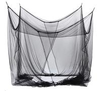 reamhome Mosquitera de 4 esquinas para cama de matrimonio de 190 x 210 x 240 cm (negro)