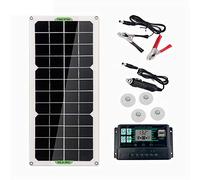 reamhome Panel solar de 30 W para coche, furgoneta, barco, caravana, cargador de batería portátil de 12 V con controlador de 100 A