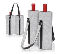 reamhome Paquete de 2 bolsas de vino (4 botellas), bolsas acolchadas de viaje para 4 botellas de vino, bolsa portátil a prueba de fugas