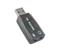 reamhome Tarjeta de sonido USB externa USB a adaptador de audio estéreo de 3,5 mm para altavoz Android Win 7 8, auriculares para laptop, color marrón