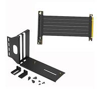 reamhome VGA PCI-E 3.0 X16 Soporte de montaje vertical para tarjeta de video Juego de cable de extensión Soporte de tarjeta gráfica para ATX PC Case (B)
