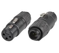 REAN Adaptador de Mini XLR de 3 Pines a Enchufe XLR
