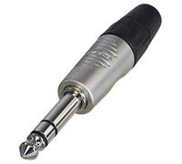 REAN Conector Jack Estéreo 6.35mm (1/4”), Níquel, Contactos Estañados