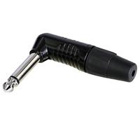 REAN Conector Jack Mono 6.35mm Recto, Ángulo 90°, Níquel