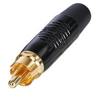 REAN Conector RCA RF2C-B-2 con Contactos en Oro, Negro