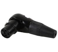 REAN RC3FR Conector XLR Angular 90º, Chapado en Oro, Zinc, 10A