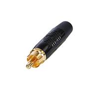 Rean RF2C-B-0 Conector RCA Enchufe 1Pc Con Carcasa Negra Chapada En Oro
