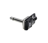 REAN RP2RCF-BAG - Conector jack de 6,3 mm, plano, ángulo recto, 2 polos, TS Pancake para efectos de tapa negra