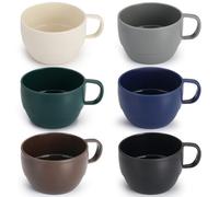 ReaNea Juego de 6 tazas de café de 12 onzas, tazas de plástico ligeras y duraderas para el hogar, al aire libre, picnic, camping, idea de regalo de cumpleaños