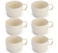 ReaNea Juego de 6 tazas de café de 12 onzas, tazas de plástico ligeras y duraderas para el hogar, al aire libre, picnic, camping, idea de regalo de cumpleaños