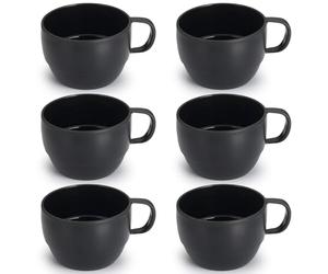 ReaNea Juego de 6 tazas de café de 12 onzas, tazas de plástico ligeras y duraderas para el hogar, al aire libre, picnic, camping, idea de regalo de cumpleaños