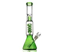 REANICE Bong de vidrio verde 14,5 mm Altura 31,5 cm Tubos rectos Rama de panal Bongs baratos Plataformas petroleras de agua 466 ml