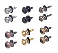 Reapyyt 12 Piezas Botón de Guitarra de Metal Correa de Bajo Eléctrico Clavijas de Bloqueo Hebilla de Ukelele Pasadores de Bloqueo Accesorios de Guitarra Multicolor
