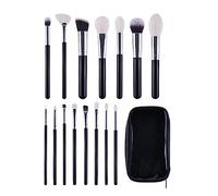 Reapyyt 15 pinceles de maquillaje para sombra de ojos, brocha para base de maquillaje, brocha para sombra de ojos para nariz suave de animales