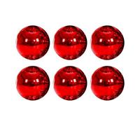 Reapyyt 6 Bolas de Navidad de 8 cm, Luces Decorativas para Árbol de Navidad, Colgantes para Ventana, Techo, Compras, Color Rojo