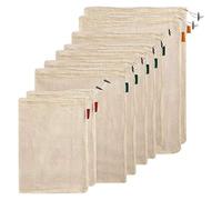 Reapyyt 9 Piezas Juego de Bolsas de Reutilizables de Alimentos Verduras y Productos Frescos, Bolsas de AlgodóN de Almacenamiento