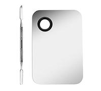 Reapyyt Bandeja de de Maquillaje Profesional Maquillaje Mixto de Base LíQuida de Acero Inoxidable Herramientas de Maquillaje de Acuarela