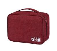 Reapyyt Bolsa de almacenamiento de cable de 2 piezas, organizador electrónico digital, impermeable, bolsa de viaje, portátil, USB, Data Line Storage,D