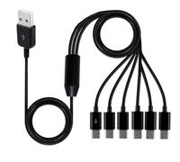 Reapyyt Cable Divisor USB Tipo C 6 en 1 Cable de Carga de Transmisión de Datos C para Teléfono Tableta 1,5 M