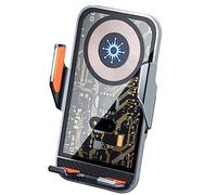 Reapyyt Cargador de Coche InaláMbrico con SujecióN AutomáTica, Soporte de VentilacióN, Carga RáPida de 15 W, Soporte para TeléFono para Cargador iOS 14/13/12, Universal, Plateado