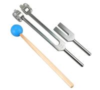 Reapyyt Chakra Tuning Fork Om136.1Hz & 4096C Set, instrumento musical de percusión curativa de sonido con mazo y bolsa