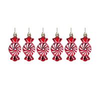 Reapyyt Colgante de Decoración de Árbol de Navidad Rojo, Accesorio para Decoración de Ventana de Boda y Año, Caramelo Plano de Girasol