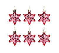 Reapyyt Colgante de Decoración de Árbol de Navidad Rojo con Forma de Estrella, Accesorio para Boda, Día de Año, Decoración de Ventana, Colgante, A