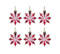 Reapyyt Colgante de Decoración de Árbol de Navidad Rojo con Forma de Estrella, Accesorio para Boda, Día de Año, Decoración de Ventana, Colgante, D