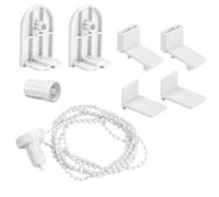 Reapyyt Estor enrollable de repuesto con perforación, soporte para cortina enrollable de 17 mm, para ventana, doble soporte para abrazadera de cortina, polipasto de cadena