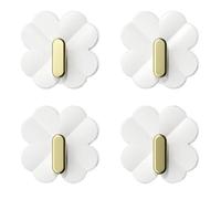 Reapyyt Ganchos autoadhesivos de pared, sin daños, resistente, gancho para bolso, soporte para bolso, gancho adhesivo de pared para toallas, blanco