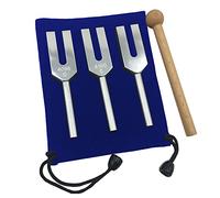 Reapyyt Juego de tenedores de afinación 4096 Hz 4160 Hz 4225 Hz Juego de horquillas de afinación con martillos de madera y bolsa de tela, aleación de aluminio, estilo 1