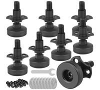 Reapyyt Nivelador para muebles roscado de 3/8 pulgadas-16 con kit de tuerca en T nivelador para muebles ajustable para mesas, armarios, sillas y otros