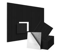 Reapyyt Paquete de 16 paneles acústicos autoadhesivos, paneles de espuma a prueba de sonido, paneles de pared insonorizados de alta densidad, color negro, 12 x 12 x 0.4 pulgadas
