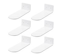 Reapyyt Paquete de 6 estantes flotantes para zapatos de pared de acrílico blanco para exhibición de zapatos y zapatillas de deporte coleccionables