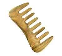 Reapyyt Peine de Pelo de Dientes Anchos - Peine de Madera Natural para Cabello Rizado - No EstáTico Peine de Madera de SáNdalo para Desenredar