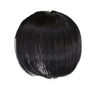 Reapyyt Peluca de Cabello Humano con Flequillo Aumenta la Cantidad de Cabello en la Parte Superior de la Cabeza para Cubrir El Cabello Postizo A