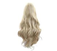 Reapyyt Peluca Dorada Pelucas Delanteras de Encaje Sintético Color Piano Cabello y Suave Fibra Resistente Al Pelucas Onduladas Largas