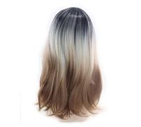 Reapyyt Peluca SintéTica Ondulada Larga Natural Resistente Al Ombre Pelucas Plateadas Pelo NiñAs Disfraz de Fiesta Cosplay