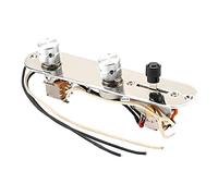 Reapyyt Perillas cromadas de 3 vías con cable para interruptor de placa de control precableada para piezas de guitarra Tele