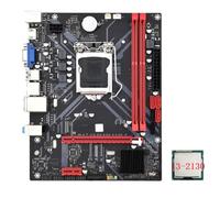 Reapyyt Placa base B85M VHL de escritorio + CPU I3-2130 LGA 1155 USB 3.0 SATA 3.0 Soporte hasta 16 GB DDR3 1600 MHz Ranuras RAM Fácil de instalar Fácil de usar